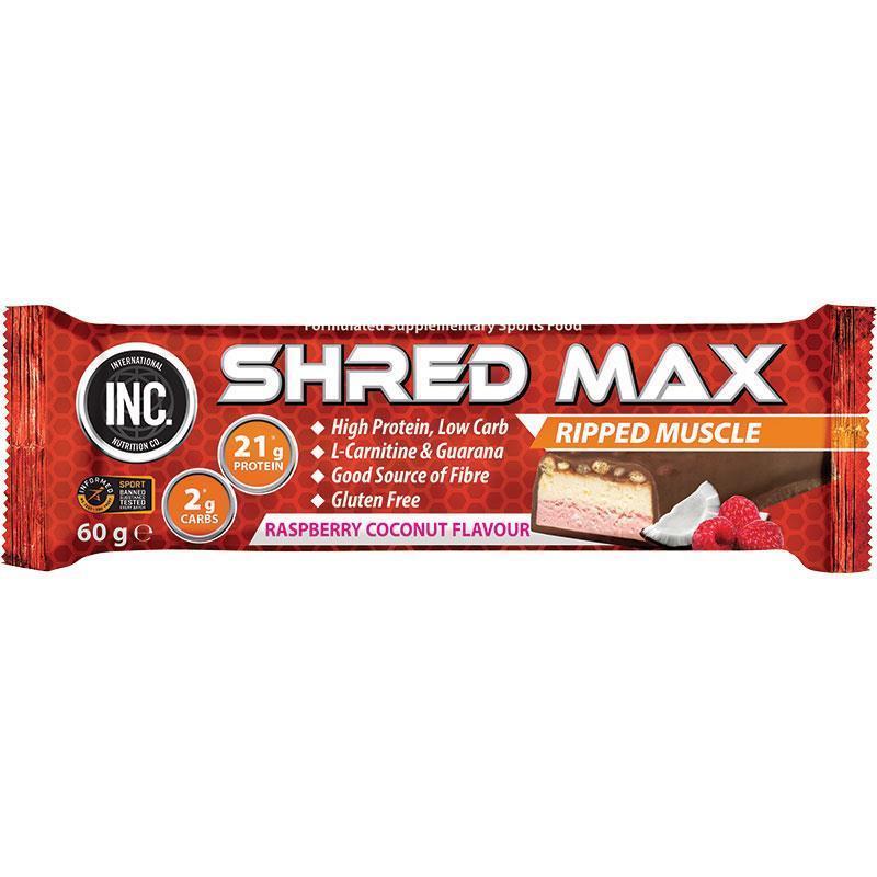 INC. Shred Max Protein Bar Raspberry Coconut 60g