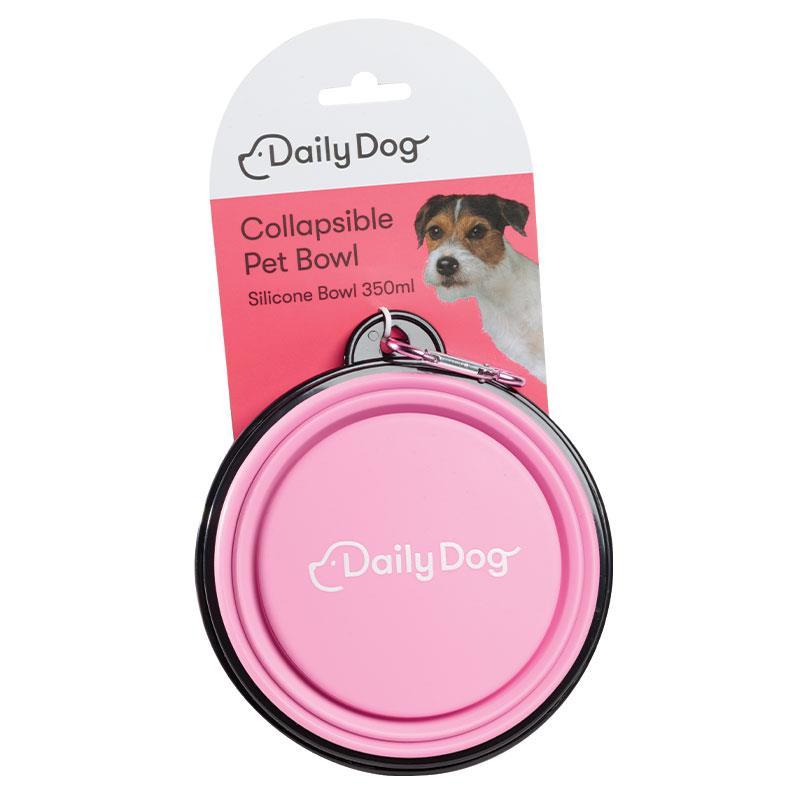 Daily Dog Collapsible Bowl 13cm Pink
