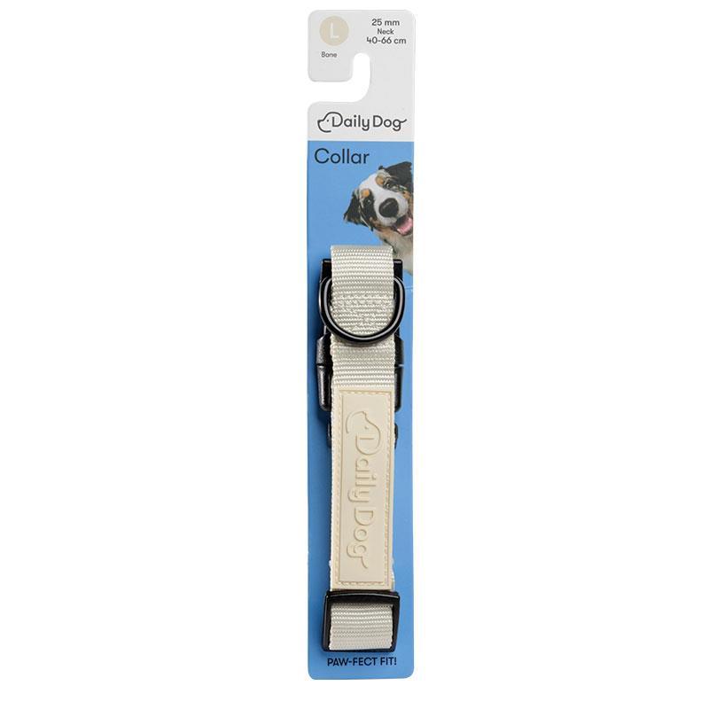Daily Dog Collar L Bone White