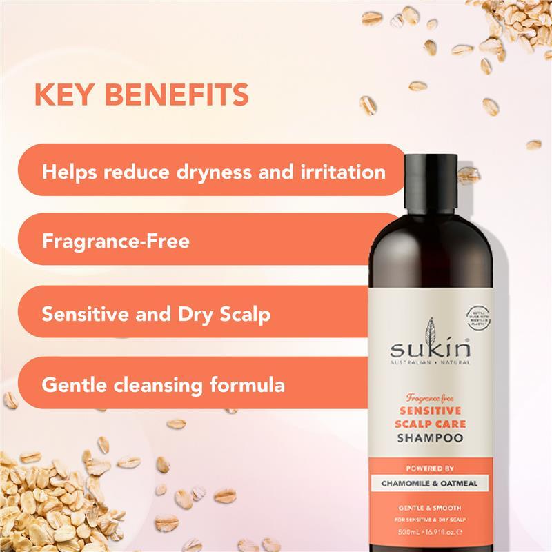 Sukin Sensitive Scalp Care Shampoo 500ml