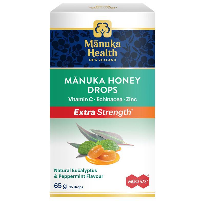 Manuka Health Manuka Honey Drops Eucalyptus & Peppermint 15 Pack 65g
