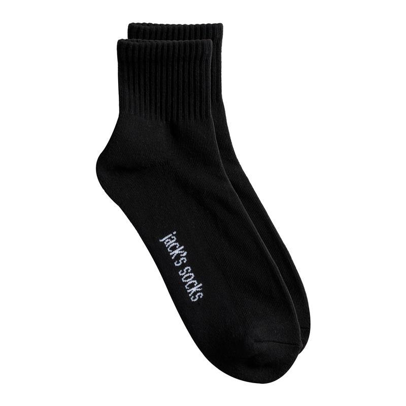Jacks Socks Active Midi Crew Mens Cushioned 2 Pack Black 7-10