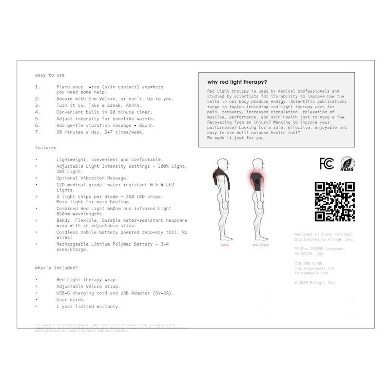 Fringe Red Light Therapy Wrap – Neck & Shoulder 1Unit