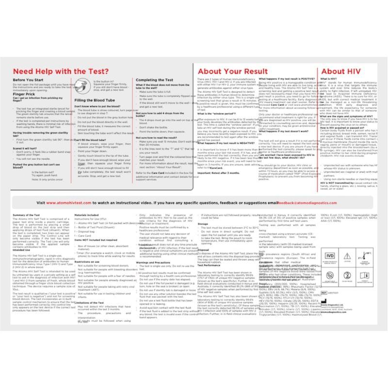 Atomo HIV Self Test 1 Pack
