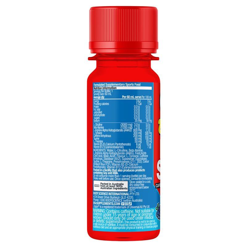 BSc Pre-Workout Shot Zappo Sour Blue Raspberry 60ml
