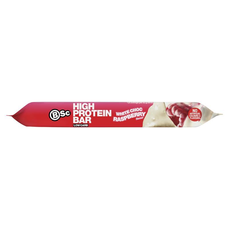 BSc High Protein Bar White Choc Raspberry 92g