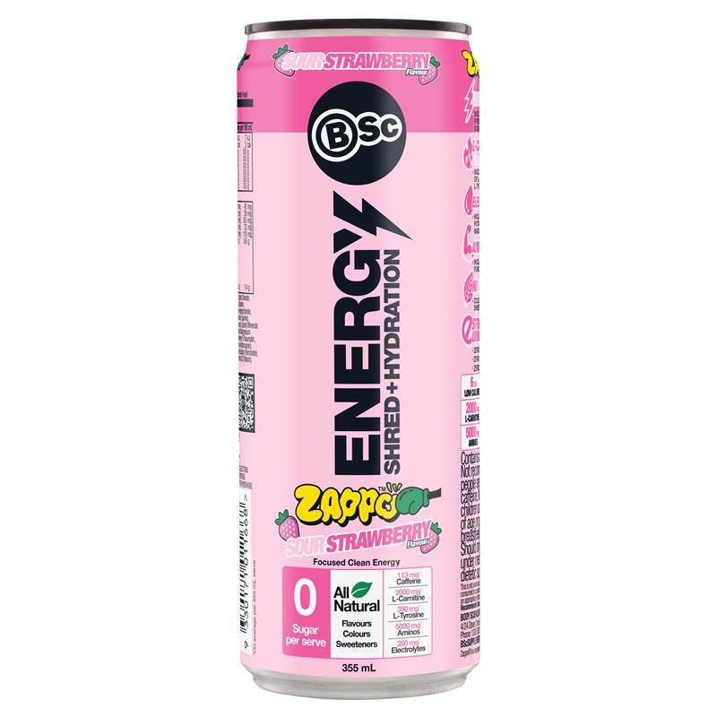 BSc Energy Shred Hydration Zappo Sour Strawberry 355ml