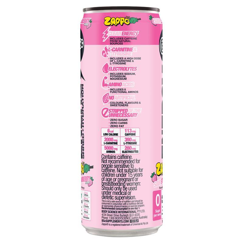 BSc Energy Shred Hydration Zappo Sour Strawberry 355ml
