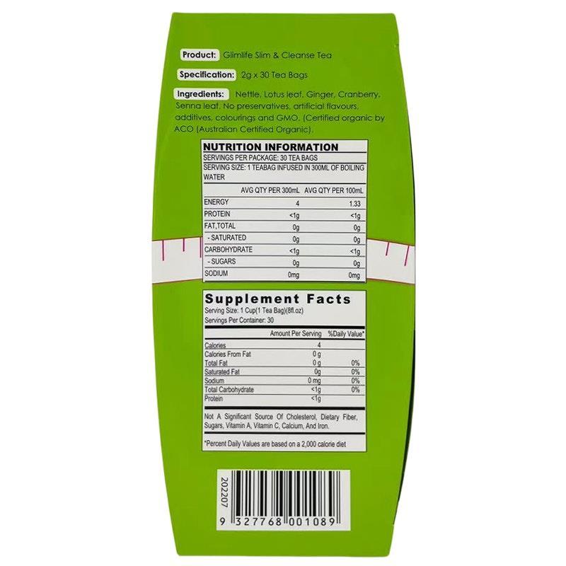 Glimlife Slim & Cleanse Tea 30 Pack