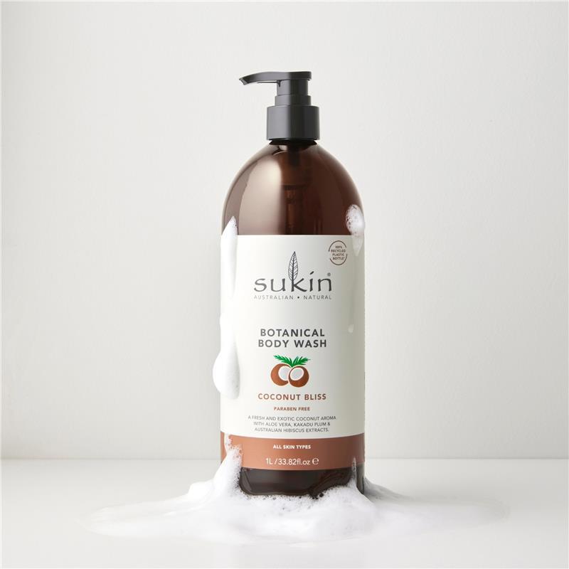 Sukin Botanical Body Wash Coconut Bliss Pump 1L