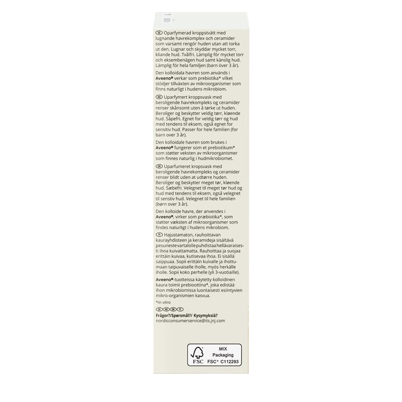 Aveeno Dermexa Daily Emollient Fragrance Free Body Wash 300ml