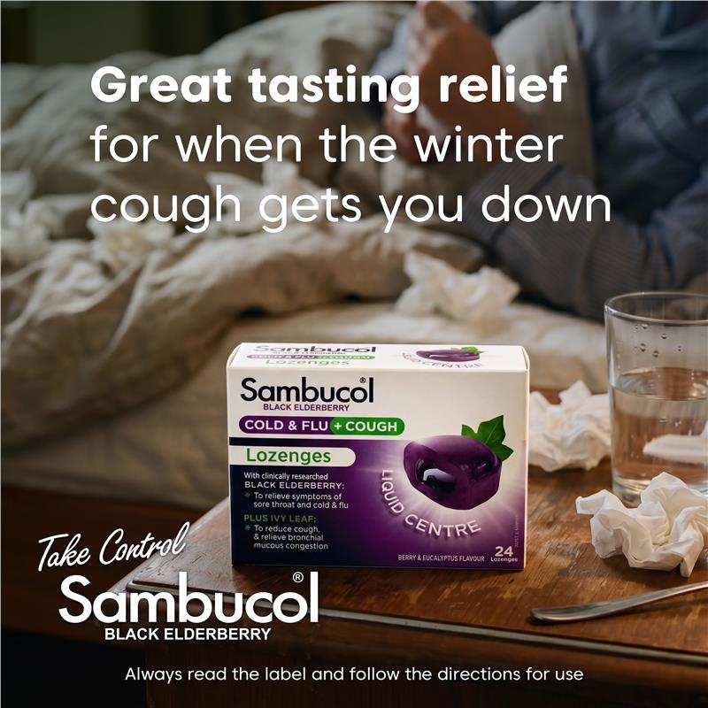 Sambucol Cold & Flu + Cough 24 Lozenges