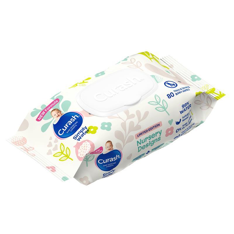 Curash Simply Water Wipes Bunny's Limited Edition 80 Pack