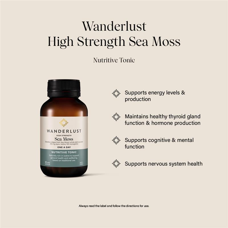 Wanderlust Sea Moss 60 Capsules