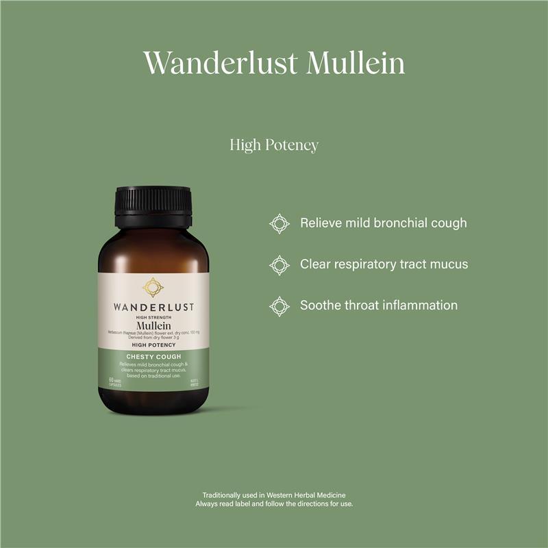 Wanderlust High Strength Mullein 60 Capsules