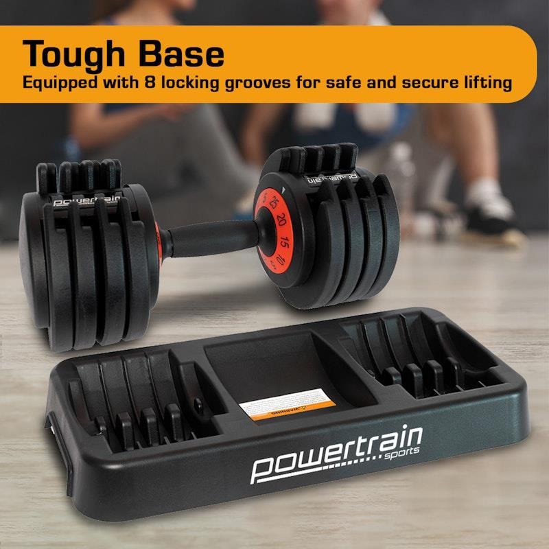 Powertrain GEN2 Pro 25kg Adjustable Dumbbells Weights 2Units