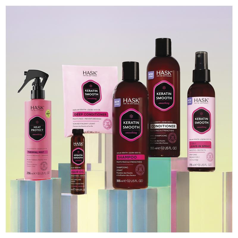 Hask Heat Protect + Keratin & Jojoba Oil Thermal Mist 236ml