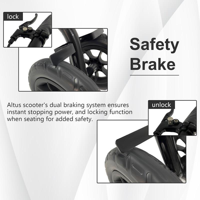 Altus 10-inch All Terrain Knee Walker Scooter Black