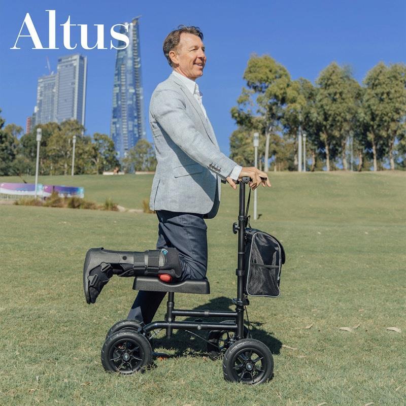 Altus 10-inch All Terrain Knee Walker Scooter Black