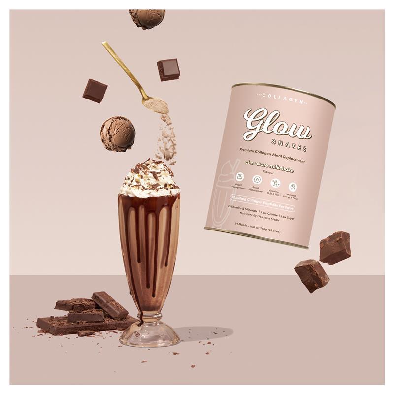 The Collagen Co Glow Shakes Chocolate Milkshake 756g