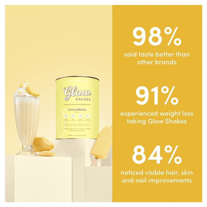 The Collagen Co Glow Shakes Banana Milkshake 756g