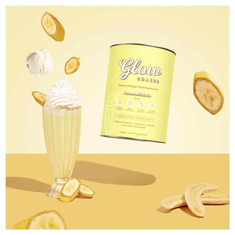 The Collagen Co Glow Shakes Banana Milkshake 756g