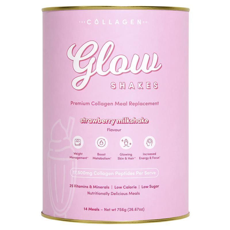 The Collagen Co Glow Shakes Strawberry Milkshake 756g