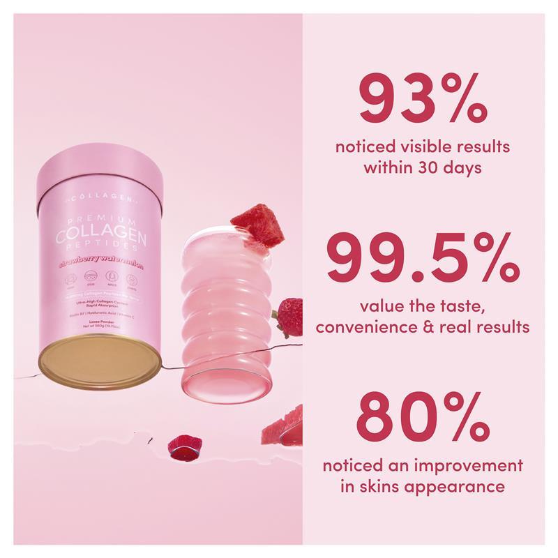 The Collagen Co Premium Collagen Peptides Strawberry Watermelon 560g