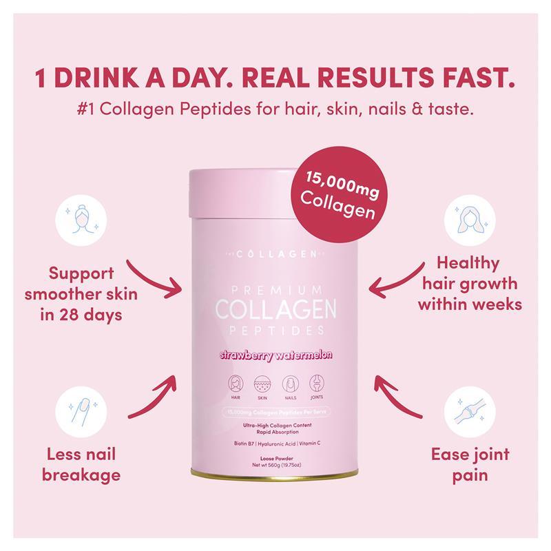 The Collagen Co Premium Collagen Peptides Strawberry Watermelon 560g