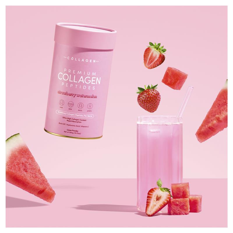 The Collagen Co Premium Collagen Peptides Strawberry Watermelon 560g