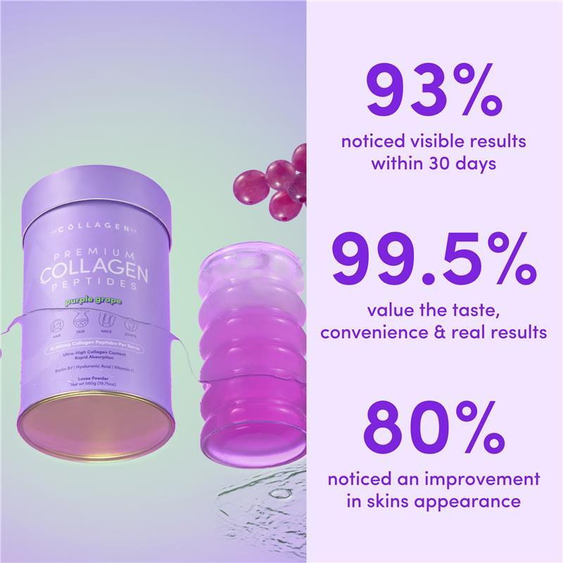 The Collagen Co Premium Collagen Peptides Purple Grape 560g