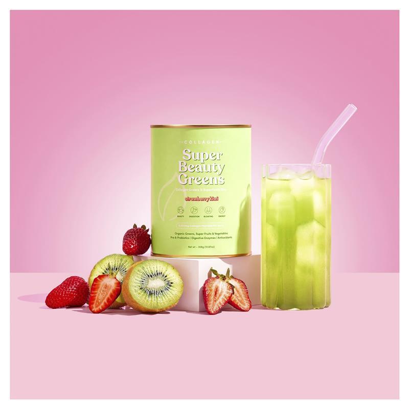 The Collagen Co Super Beauty Greens Strawberry Kiwi 308g