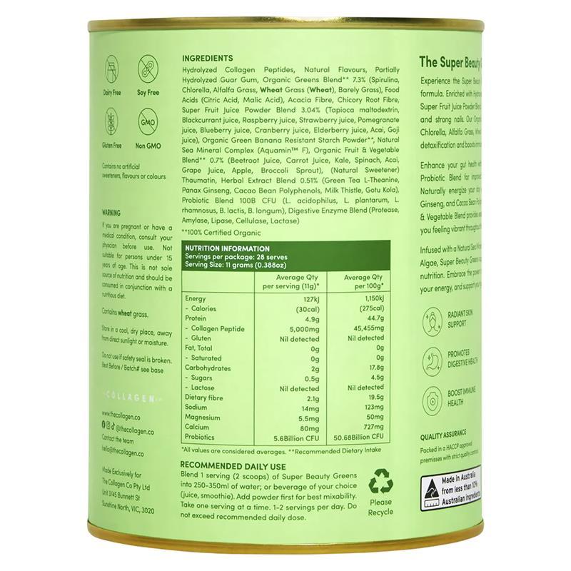 The Collagen Co Super Beauty Greens Tropical Punch 308g