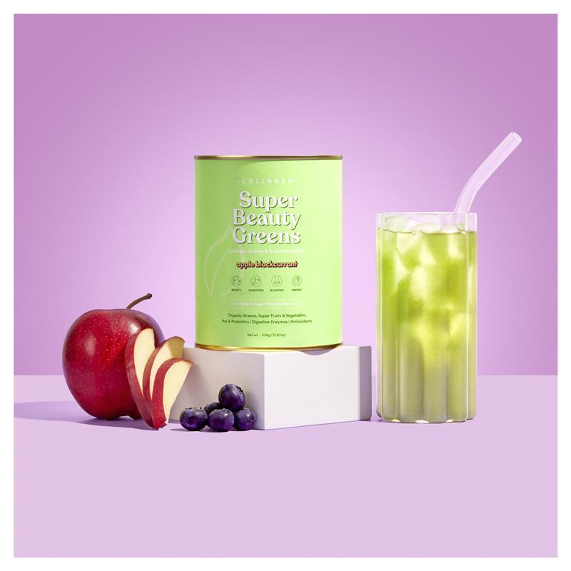 The Collagen Co Super Beauty Greens Apple Blackcurrant 308g