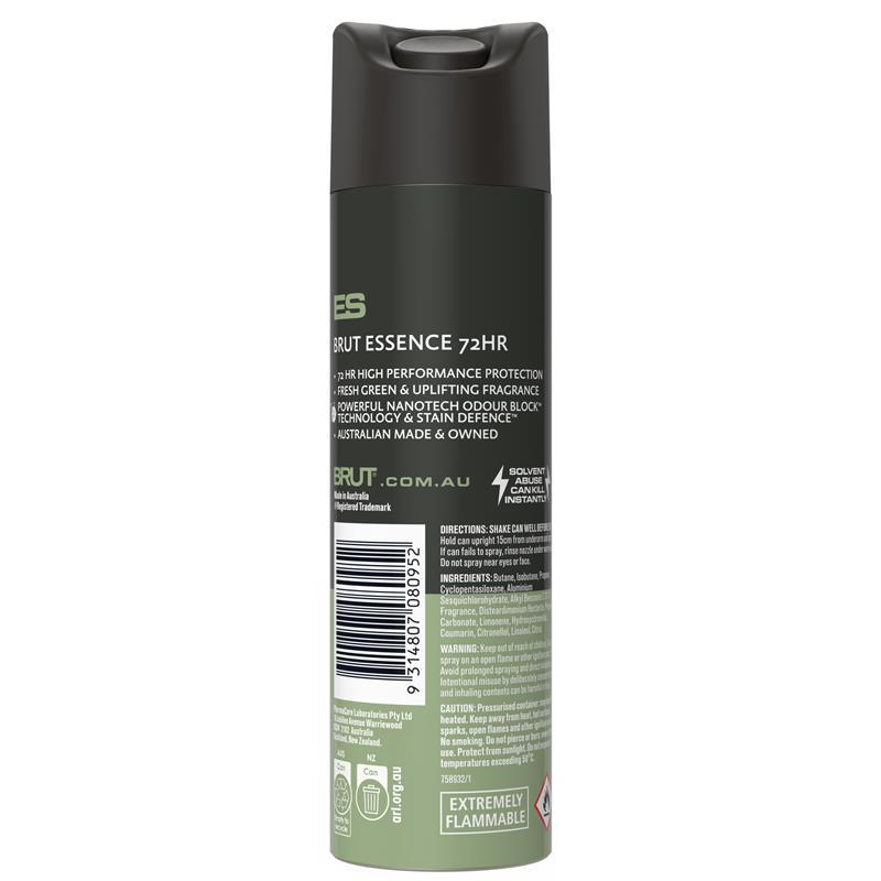 Brut Essence 72HR Antiperspirant Deodorant Trail Fresh 130g