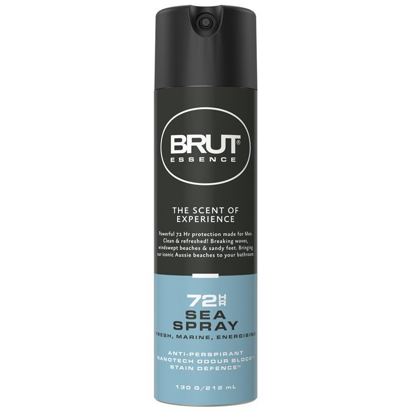 Brut Essence 72HR Antiperspirant Deodorant Sea Spray 130g