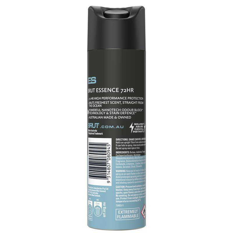 Brut Essence 72HR Antiperspirant Deodorant Sea Spray 130g