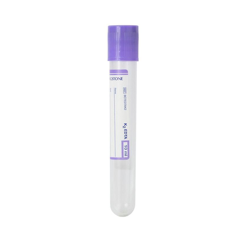 Livingstone Blood Collection Tube with K2 EDTA 10mL 16 x 100mm Purple Lavender 100 Pieces/Pack