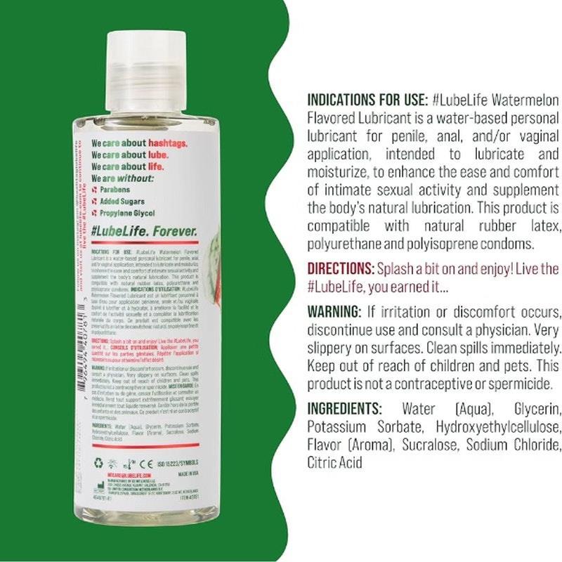 Lube Life - Water-Based Watermelon Flavoured Lubricant 8Fl oz/Watermelon