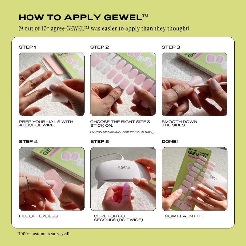 Gewel™ Clean Girl Starter Pack (Gentle Pink & French Tip) Set