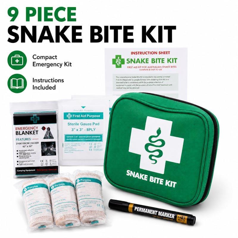 Clevinger Snake Bite First Aid Kit Emergency Kit for Camping Hiking Travel 9 Pieces