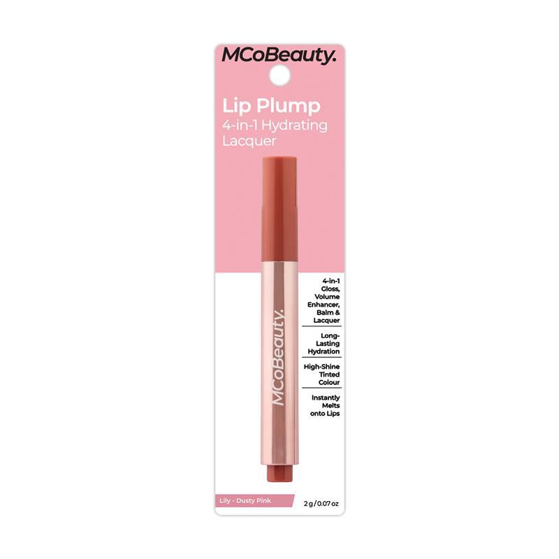 McoBeauty Lip Plump 4-in-1 Hydrating Lacquer Lily - Dusty Pink