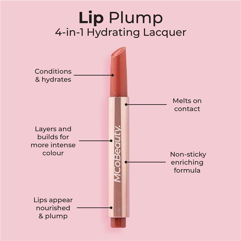 McoBeauty Lip Plump 4-in-1 Hydrating Lacquer Lily - Dusty Pink