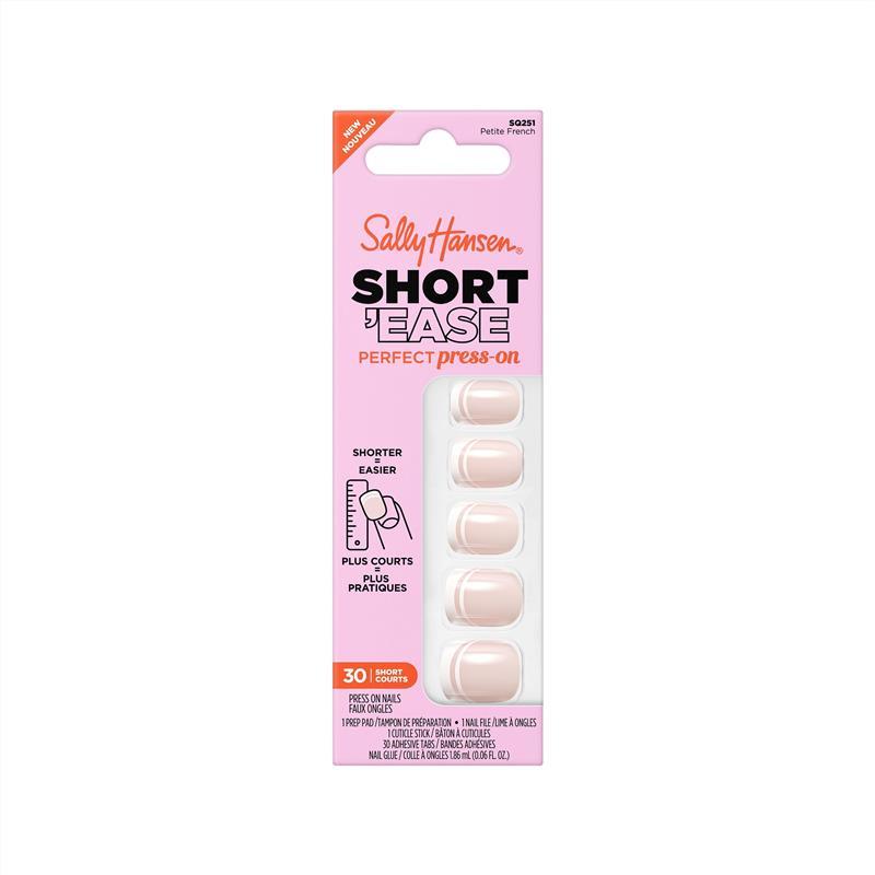 Sally Hansen Salon Effects Perfect Press-On Shortease Petite French 30 Pieces