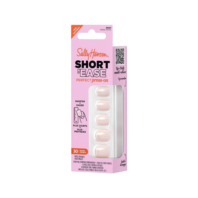 Sally Hansen Salon Effects Perfect Press-On Shortease Petite French 30 Pieces