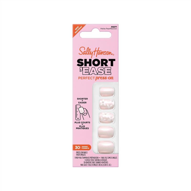 Sally Hansen Salon Effects Perfect Press-On Shortease Petite Pearlflection 30 Pieces