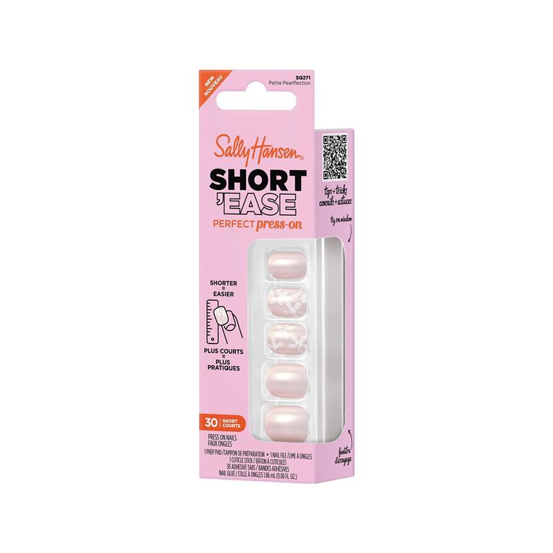 Sally Hansen Salon Effects Perfect Press-On Shortease Petite Pearlflection 30 Pieces