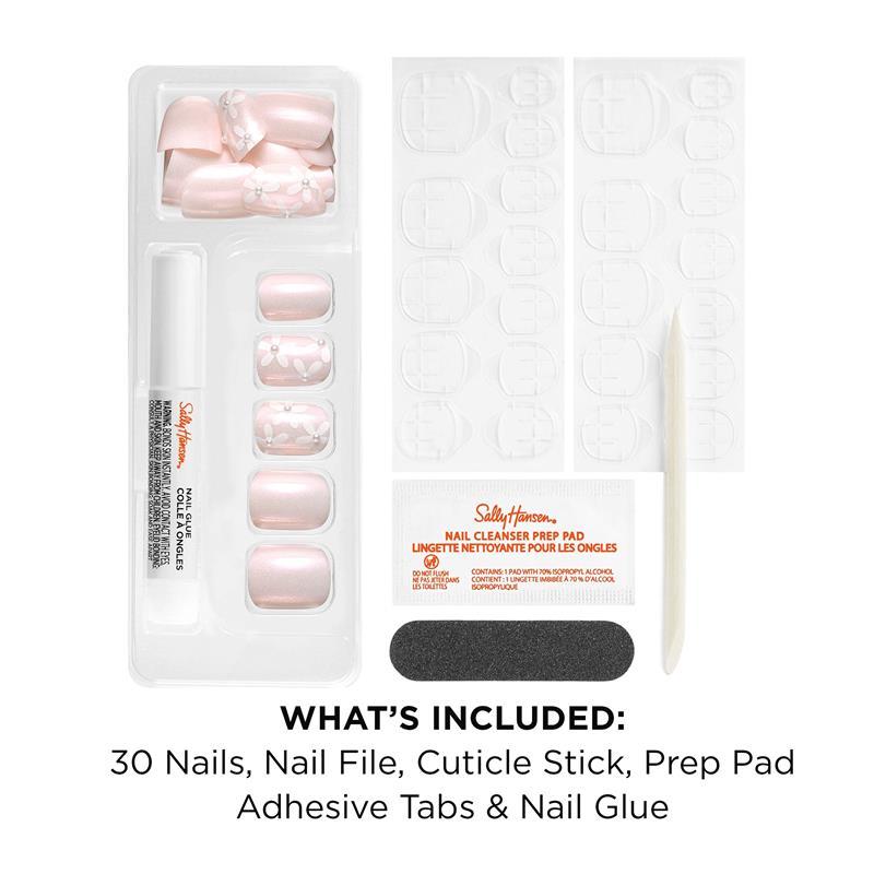 Sally Hansen Salon Effects Perfect Press-On Shortease Petite Pearlflection 30 Pieces