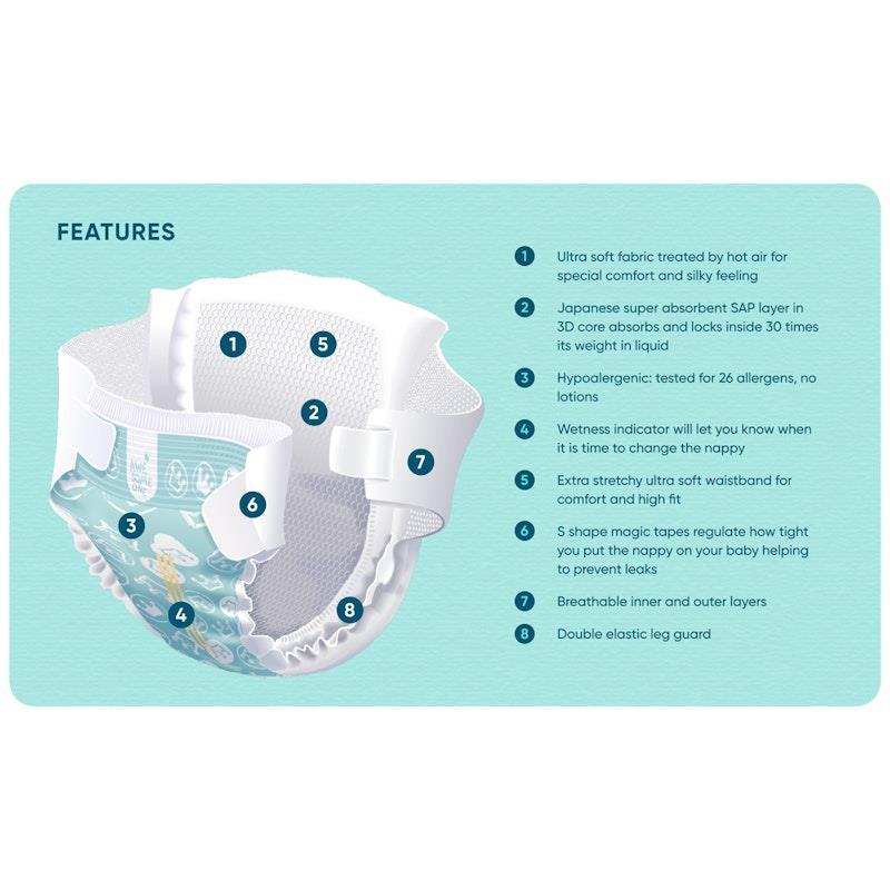 Awesome One 200PK Size 2 Ultra Light Ultra Soft Ultra Absorbent Nappies Pack