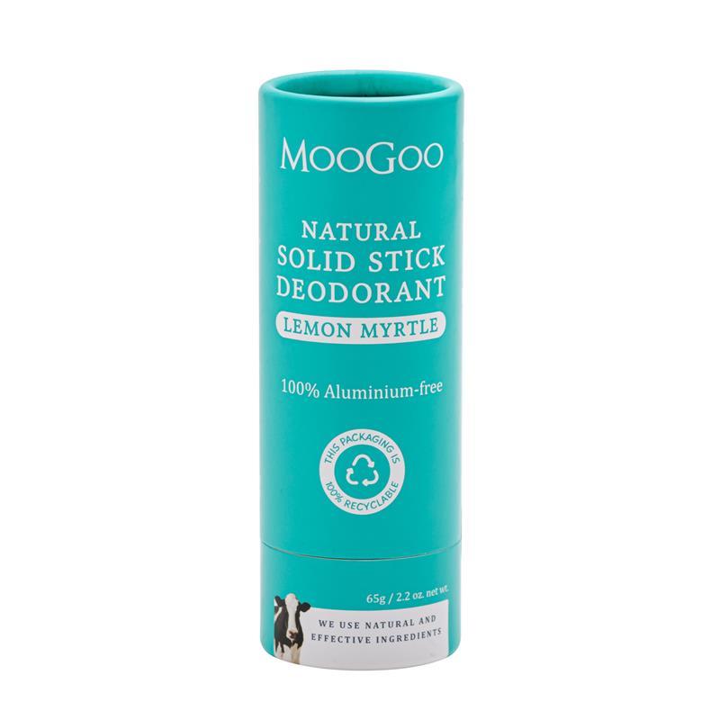 Moogoo Natural Solid Stick Deodorant Lemon Myrtle 65g